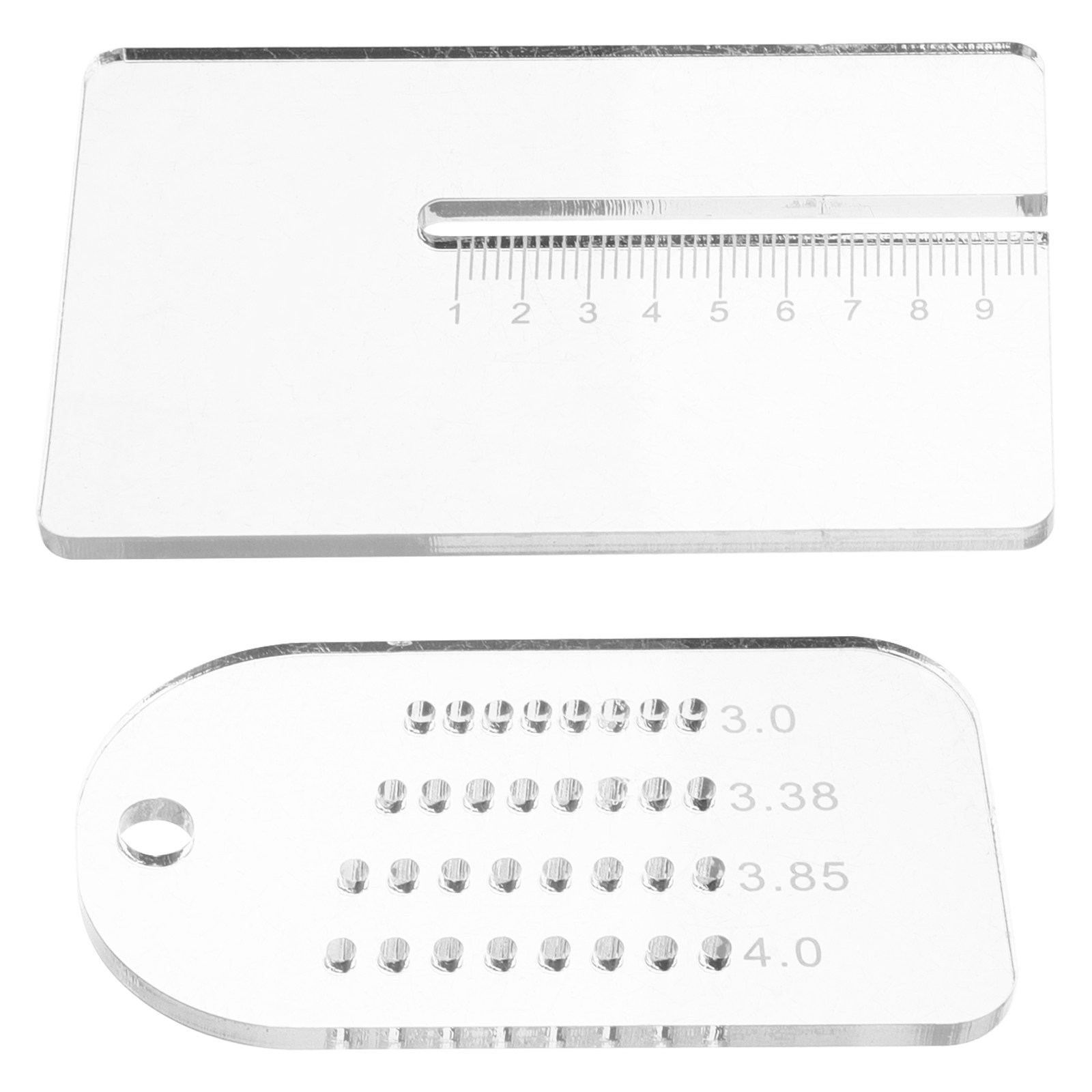 Leatherwork Ruler - 2Pcs Punch Guide Multifunctional Ruler Precise