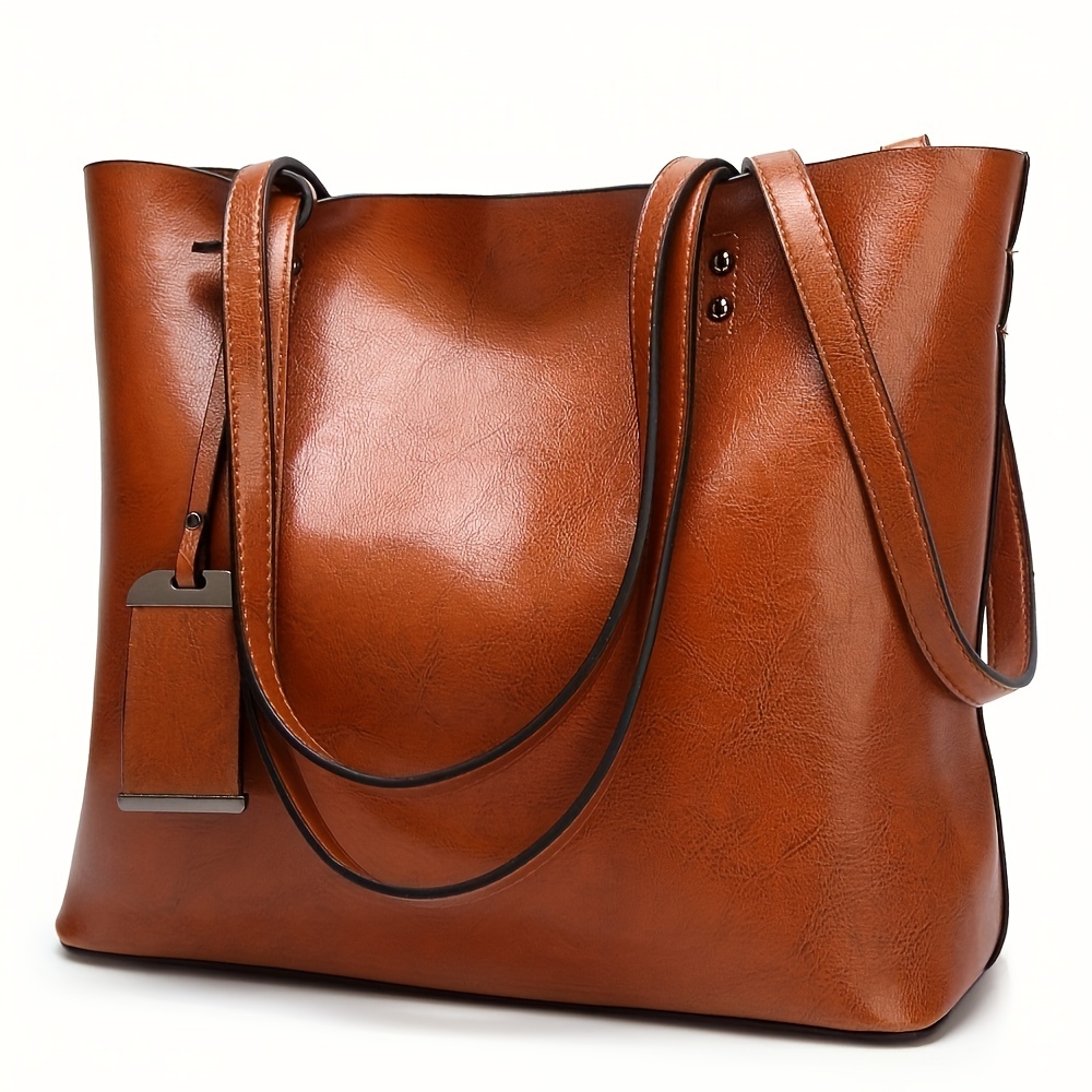 Leatherworking Classic - Fashionable Classic Retro Leather Women's Tote