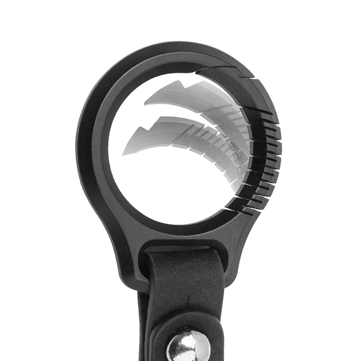 Leatherwork Ruler - Black Titanium Key Chain Luxury Men