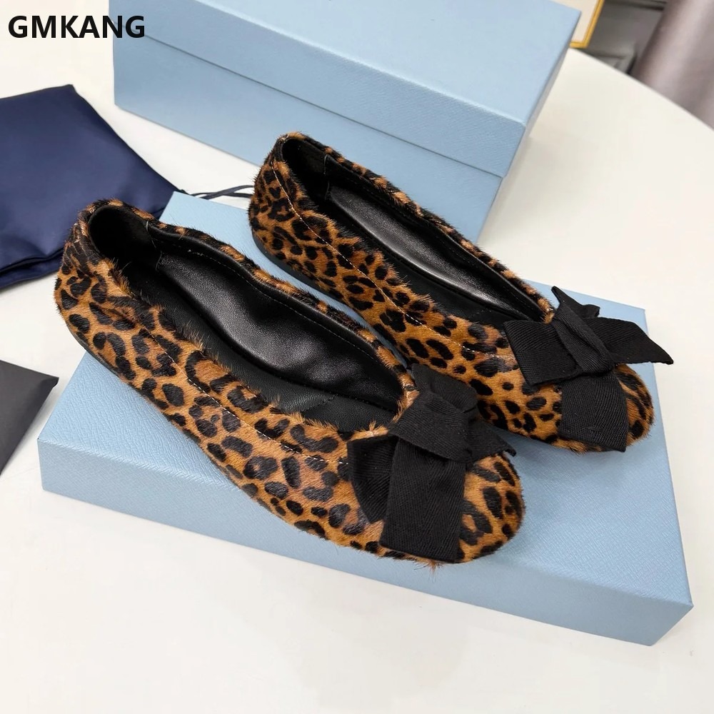 Women's Ballet Flats Bow Pleat - đánh giá và giá Leather Work Flats Women
