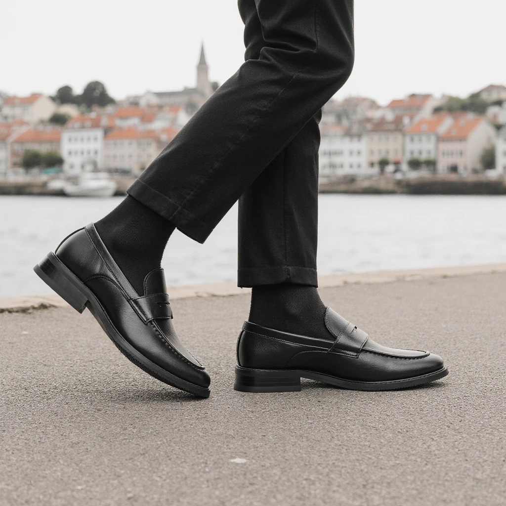 Men's Black Penny Loafers Clas - đánh giá và giá Leatherworking Classic