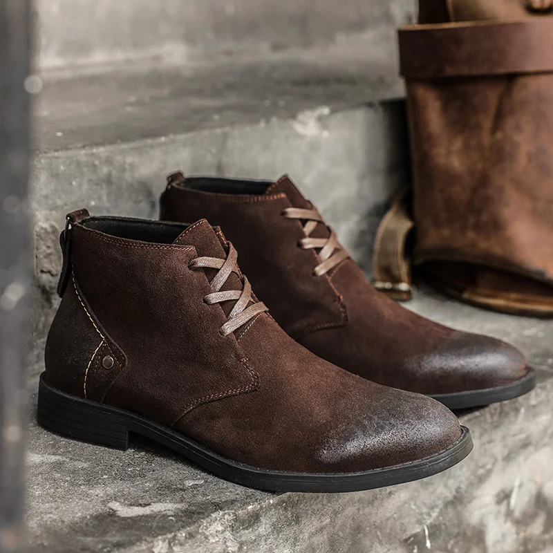 New Cow Suede Ankle Boots Hand - đánh giá và giá Vintage Leatherwork