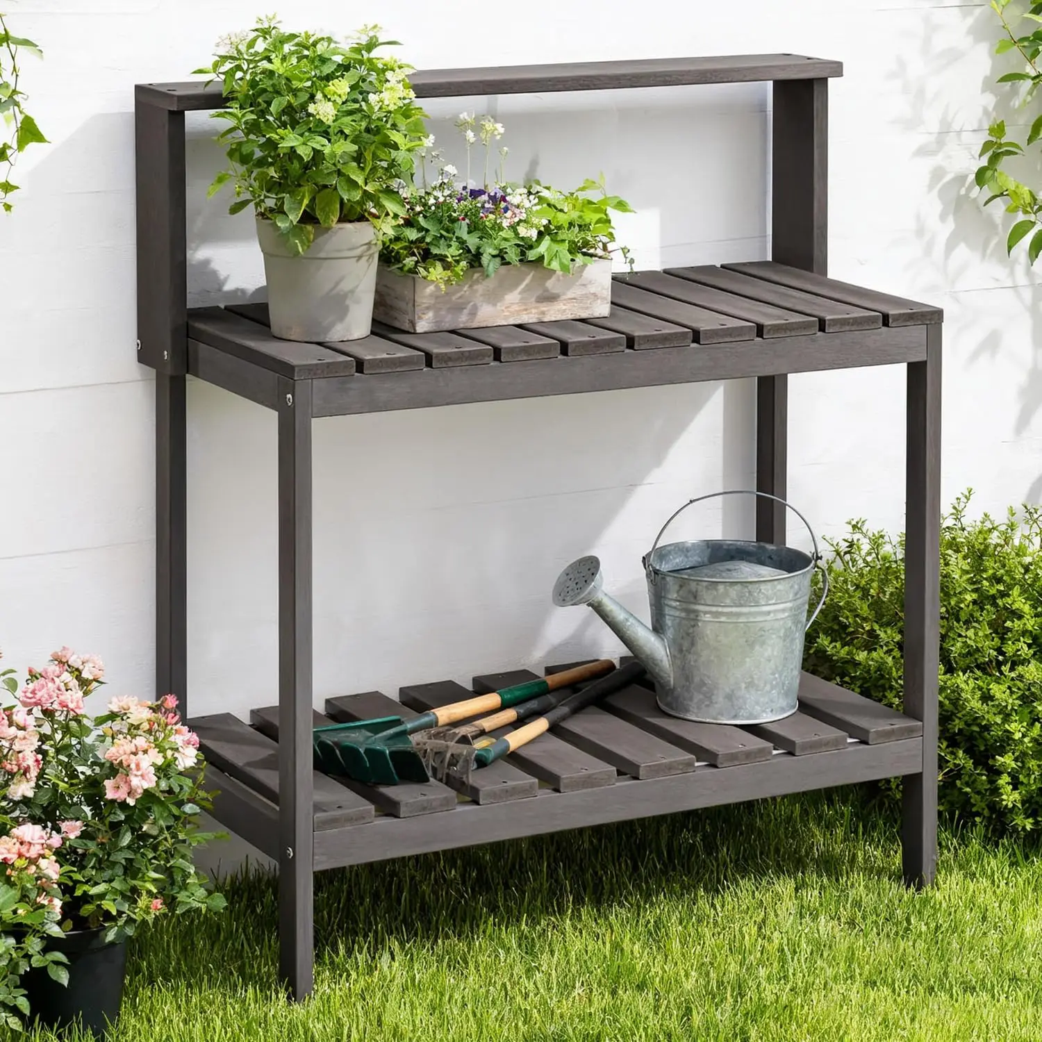 Outdoor Potting Bench, HDPE Pa - đánh giá và giá Leatherwork Bench