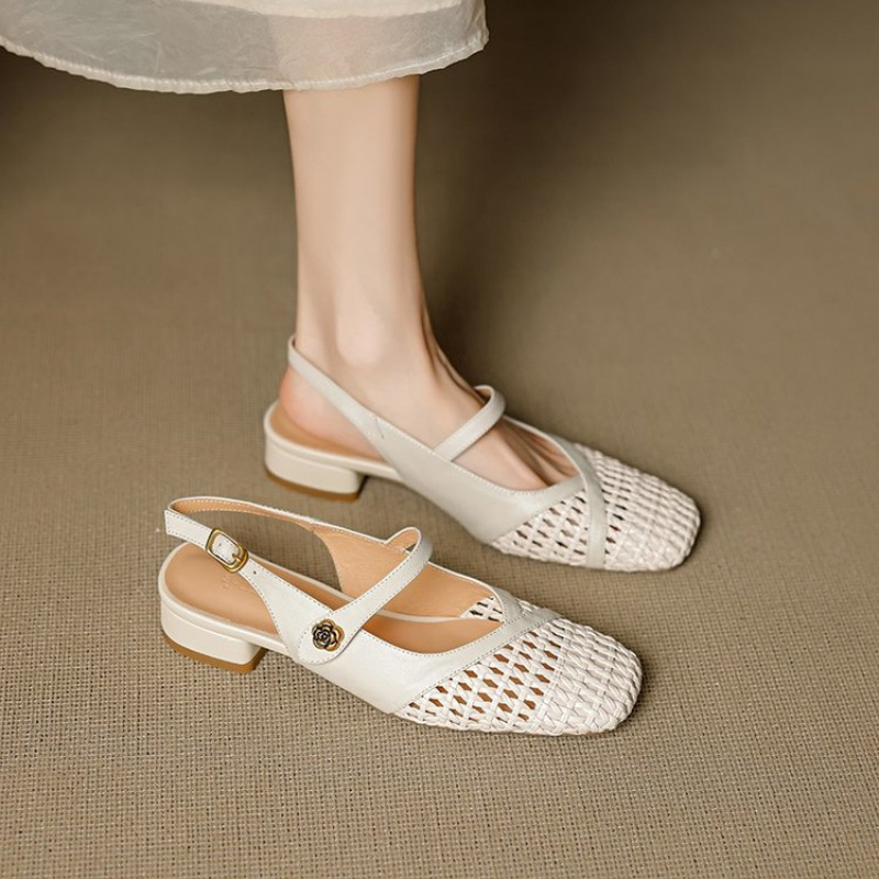 Women's Closed Toe Sandals Wov - đánh giá và giá Leather Work Flats Women