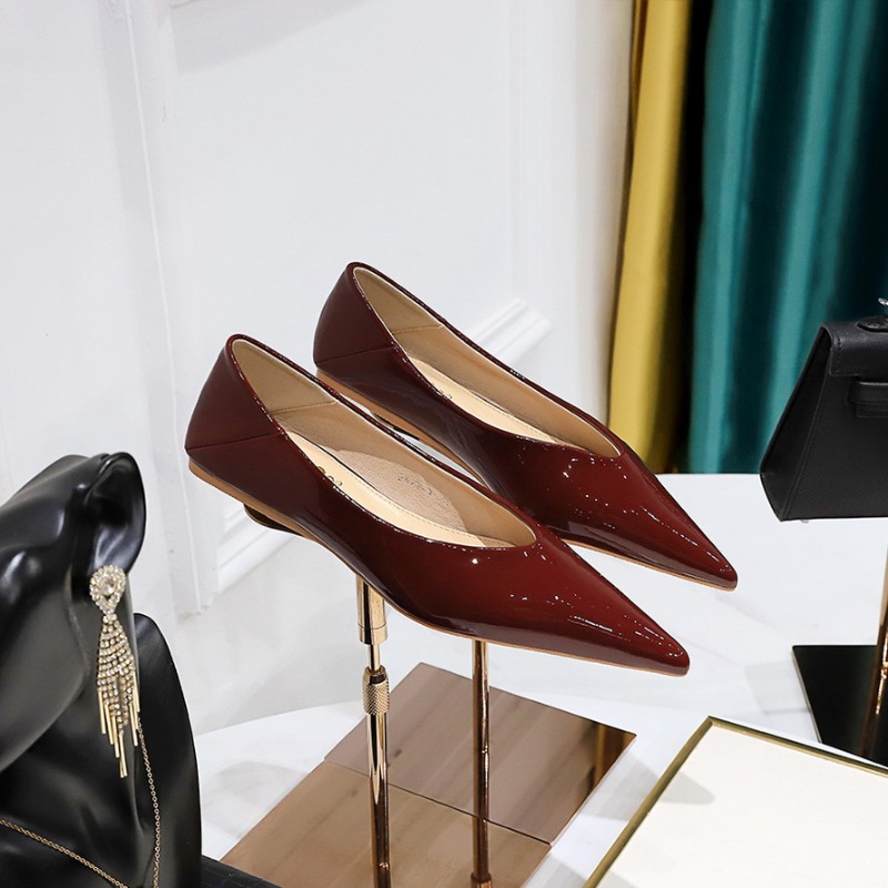 Fashion Women 1cm Low Heels Wo - đánh giá và giá Leather Work Flats Women