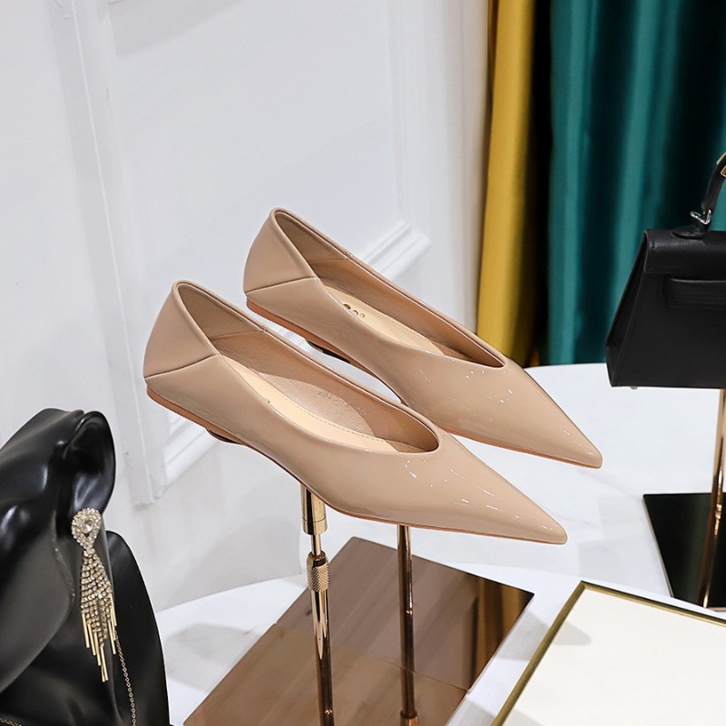 Fashion Women 1cm Low Heels Wo - đánh giá và giá Leather Work Flats Women