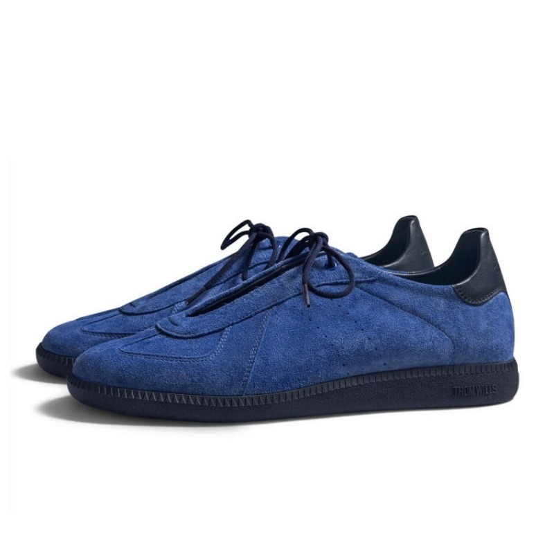 Luxury Cowhide Sneakers Blue C - đánh giá và giá Leatherwork Training