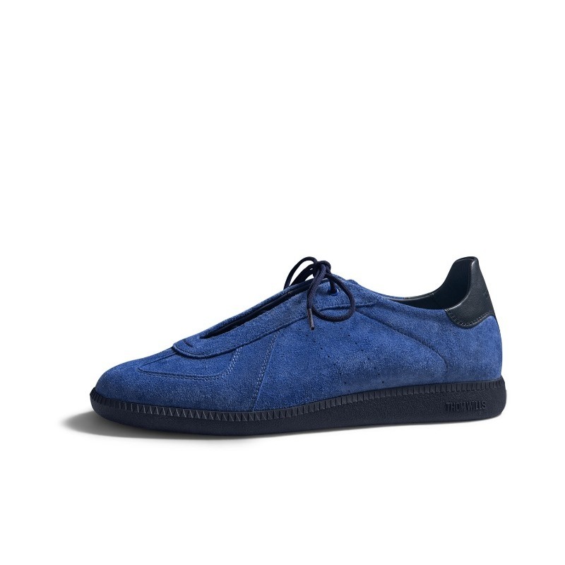Luxury Cowhide Sneakers Blue C - đánh giá và giá Leatherwork Training