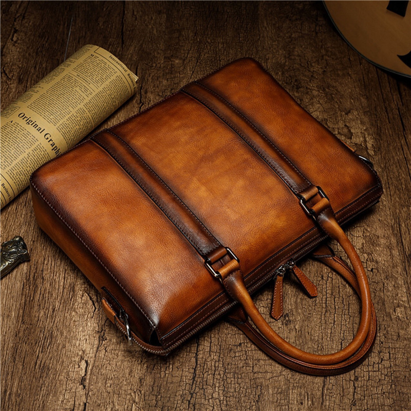 YETTIES Business Top Grain Lea - đánh giá và giá Vintage Leatherwork