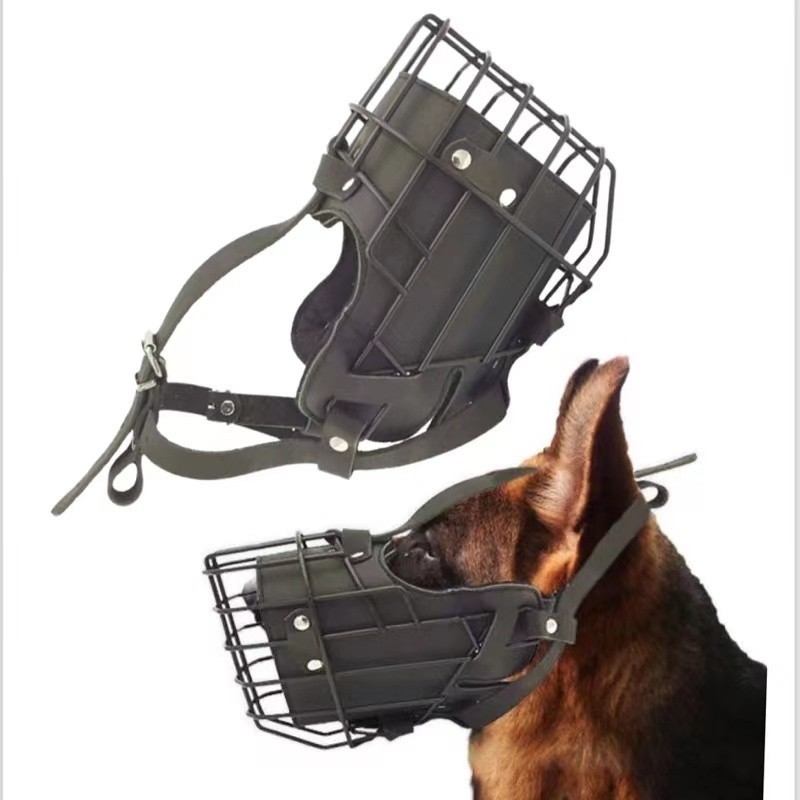 Mouth Cage German Shepherd Dog - đánh giá và giá Leatherwork Training