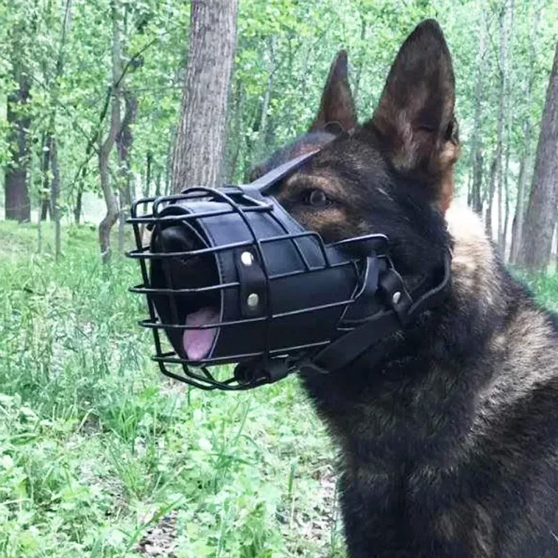 Mouth Cage German Shepherd Dog - đánh giá và giá Leatherwork Training