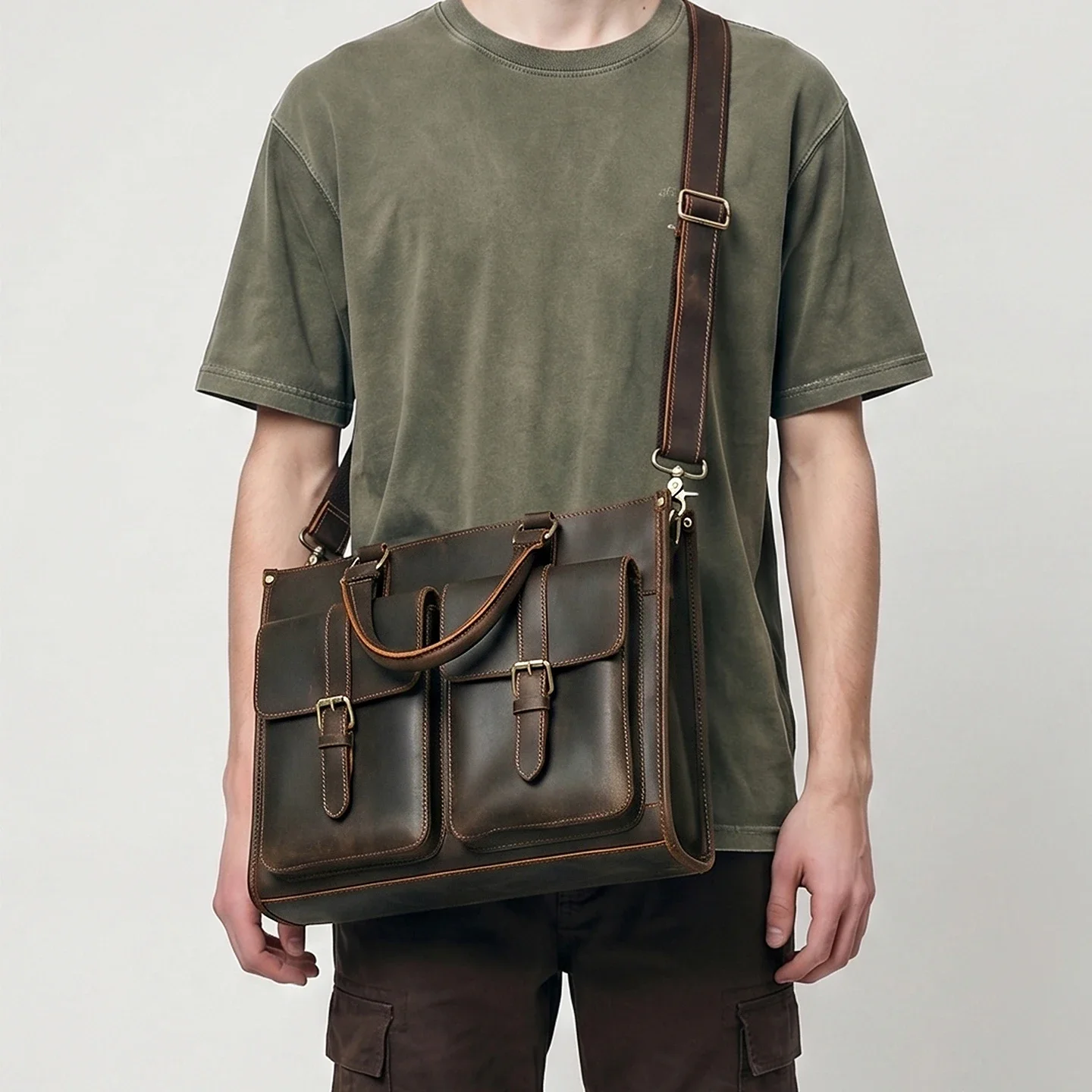 Vintage Genuine Leather Men Cr - đánh giá và giá Vintage Leatherwork