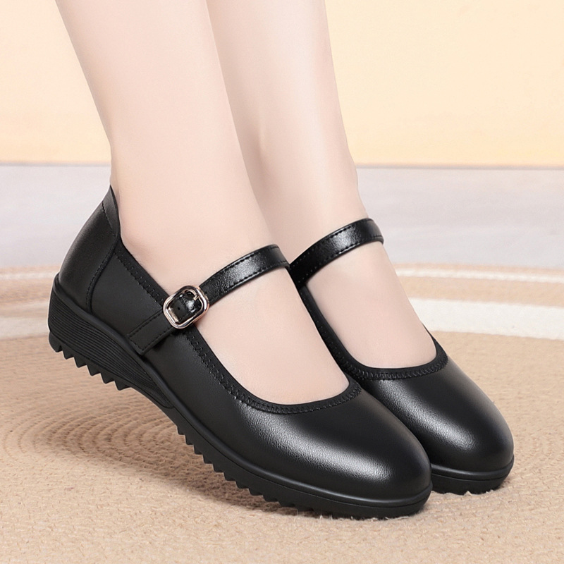 Quality Breathable Comfortable - đánh giá và giá Leather Work Flats Women
