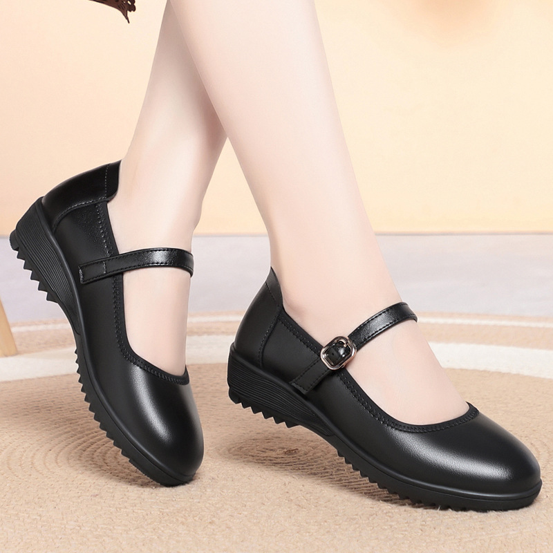 Quality Breathable Comfortable - đánh giá và giá Leather Work Flats Women