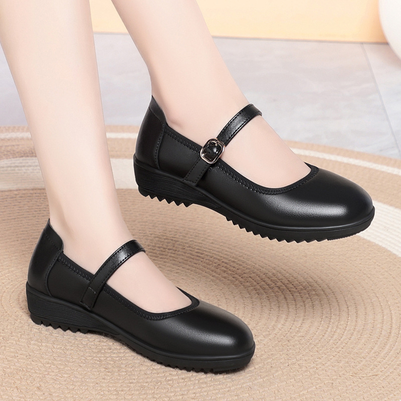 Quality Breathable Comfortable - đánh giá và giá Leather Work Flats Women