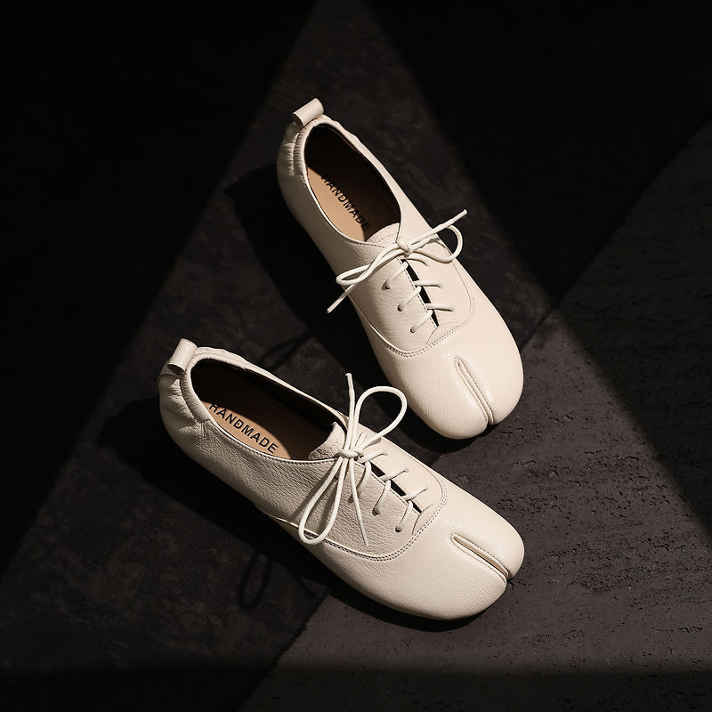 Genuine Leather Sheepskin Tabi - đánh giá và giá Leather Work Flats Women
