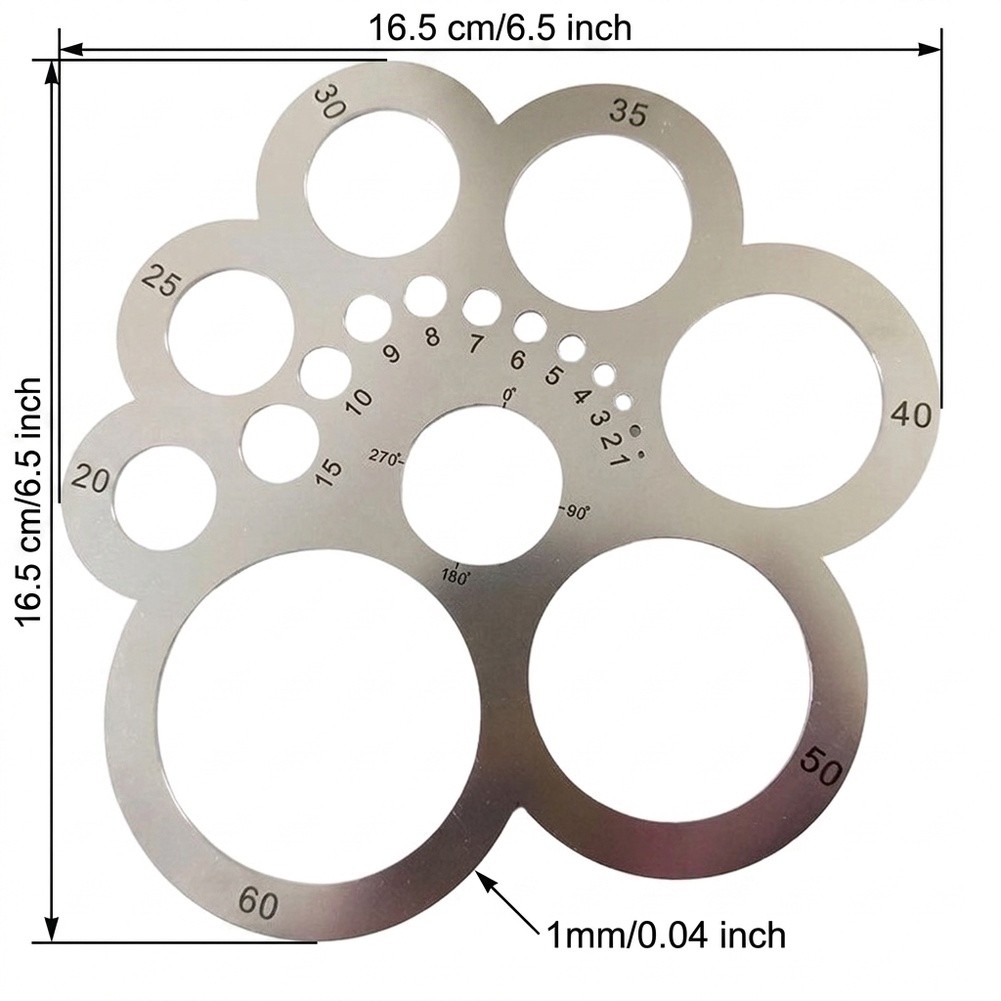 DY008-A2 DIY Round Leather Cut - đánh giá và giá Leatherwork Ruler