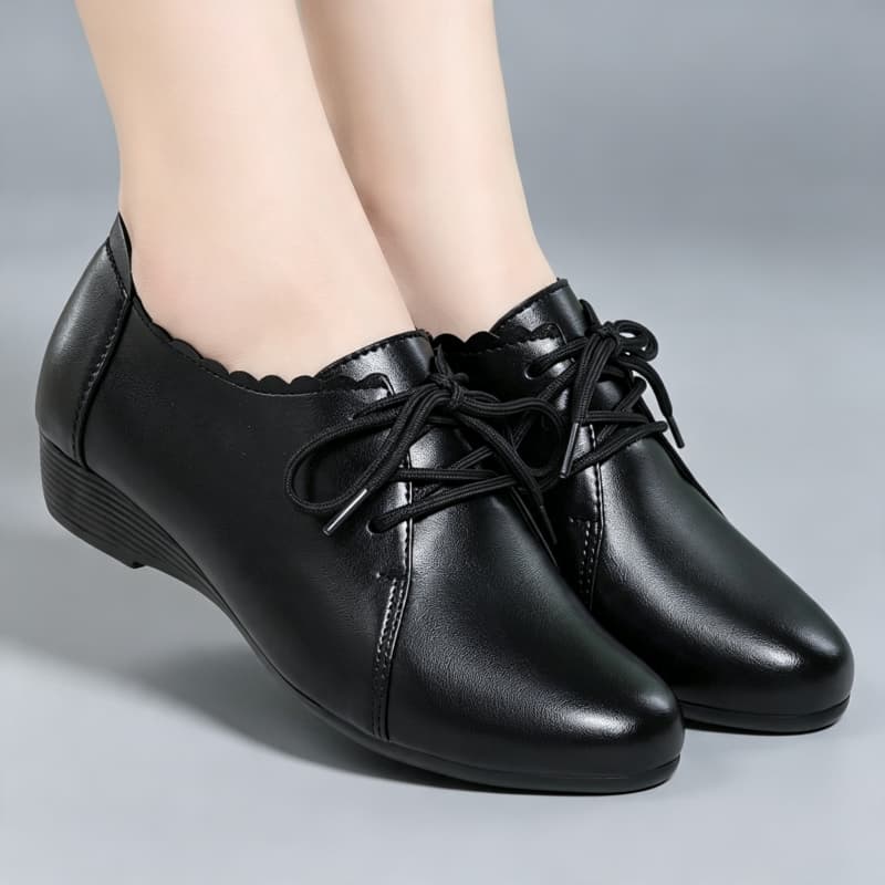 Plus Size 35-43 All Match Comf - đánh giá và giá Leather Work Flats Women