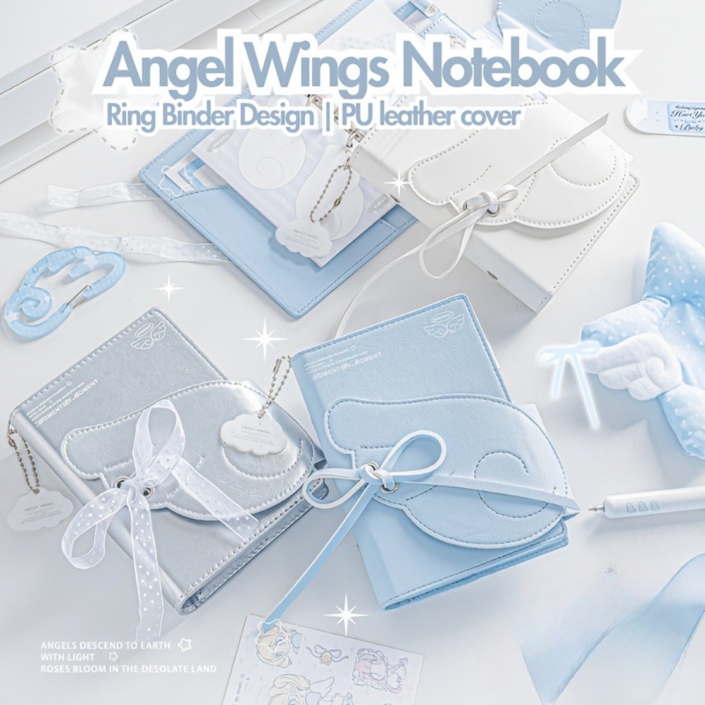 Kawaii Angel Wings Notebook A7 - đánh giá và giá Leatherwork Books