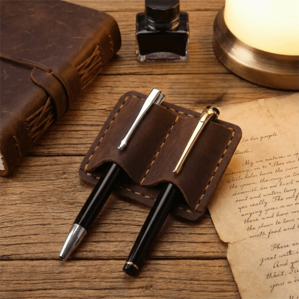 Double Vintage Leather Pen Loo - đánh giá và giá Leatherwork Books