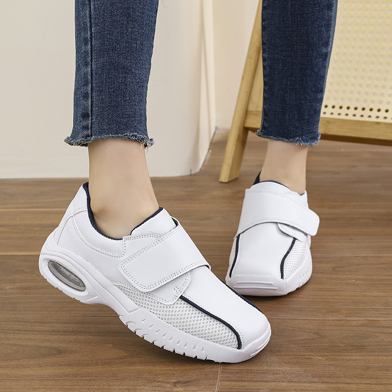 Professional Pure White Nursin - đánh giá và giá Leather Work Flats Women