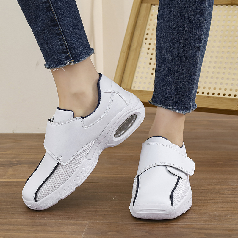 Professional Pure White Nursin - đánh giá và giá Leather Work Flats Women