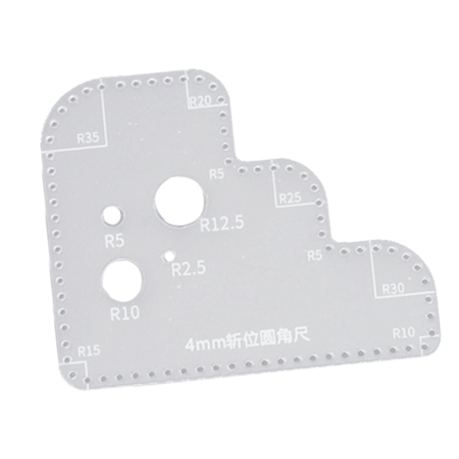 Acrylic Template for Leather C - đánh giá và giá Leatherwork Ruler