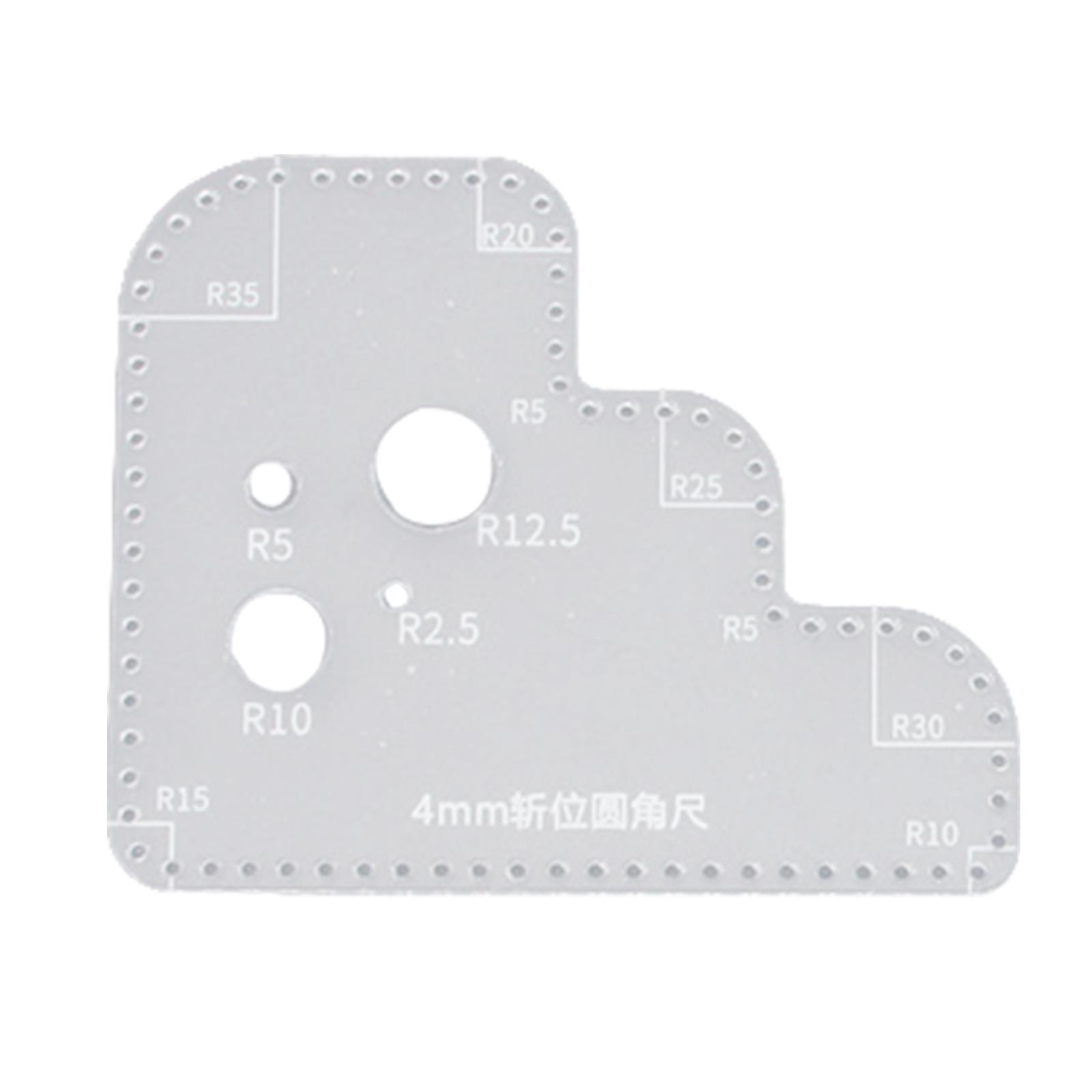 Acrylic Template for Leather C - đánh giá và giá Leatherwork Ruler