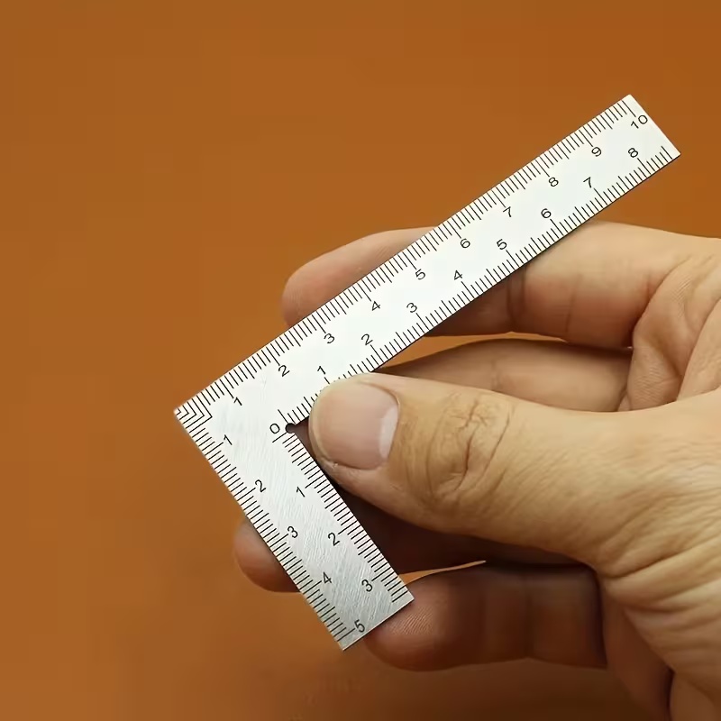 Mini L-Shaped Stainless Steel  - đánh giá và giá Leatherwork Ruler