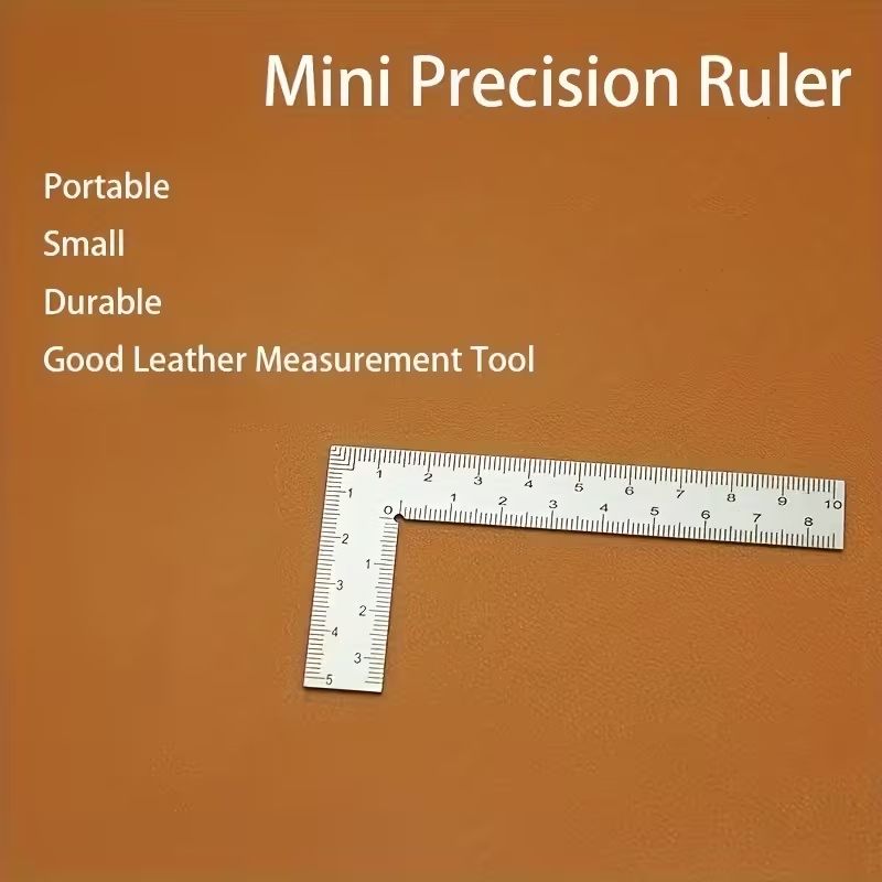 Mini L-Shaped Stainless Steel  - đánh giá và giá Leatherwork Ruler
