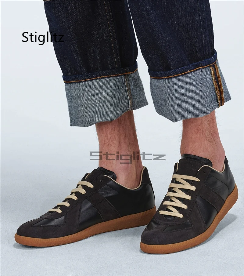 Lace Up Flats Casual Sneakers  - đánh giá và giá Leatherwork Training